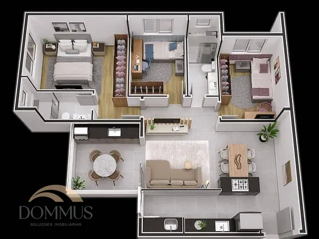 Apartamento 3 quartos e 2 banheiros, à venda, no bairro Iguaçu em Ipatinga