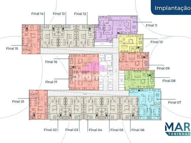 Apartamento com 66m² 2 quartos e 2 banheiros, à venda, no bairro Praia das Toninhas em Ubatuba