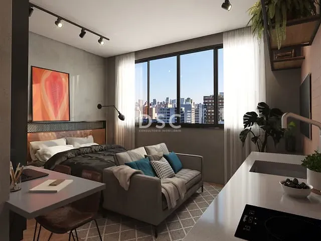 Apartamento 1 quarto e 1 banheiro, à venda, no bairro Centro em Curitiba