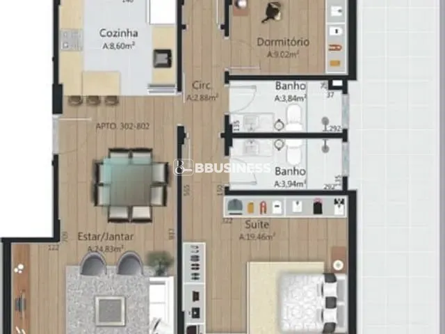 Apartamento 3 quartos e 1 banheiro, à venda, no bairro Madureira em Caxias do Sul
