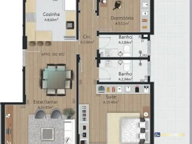 Apartamento 3 quartos e 1 banheiro, à venda, no bairro Madureira em Caxias do Sul