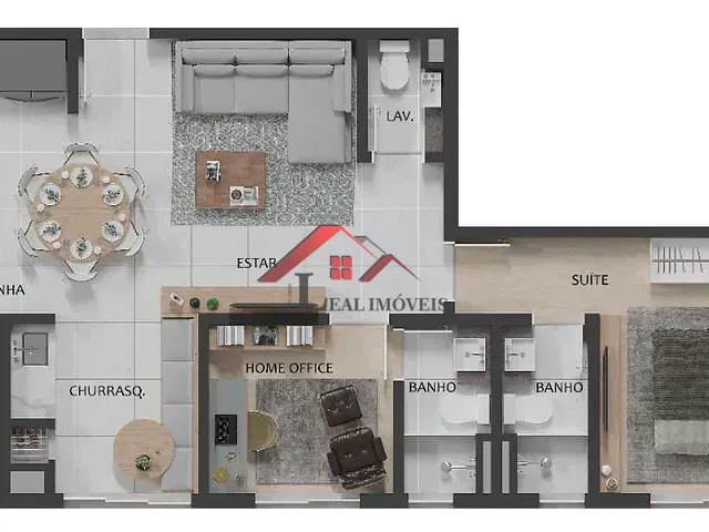 Apartamento com 70m² 2 quartos e 2 banheiros, à venda, no bairro Barcelona em São Caetano do Sul