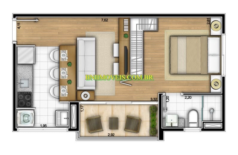 Apartamento, 1 quarto, 35 m² - Foto 10