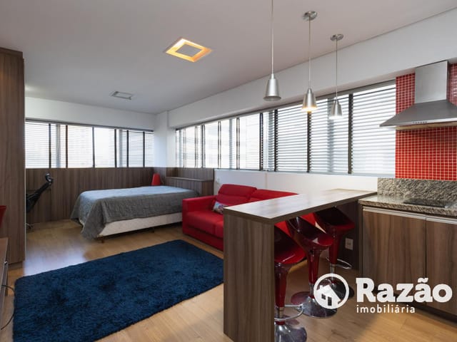 Apartamento 1 quarto e 1 banheiro, para alugar, no bairro Centro Cívico em Curitiba