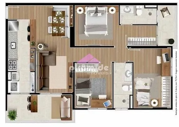 Apartamento, 3 quartos, 79 m² - Foto 5