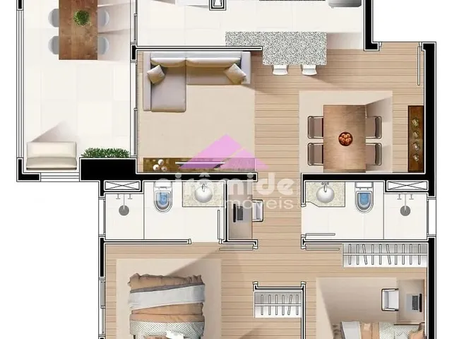 Apartamento com 64m² 2 quartos e 2 banheiros, à venda, no bairro Jardim Didinha em Jacareí