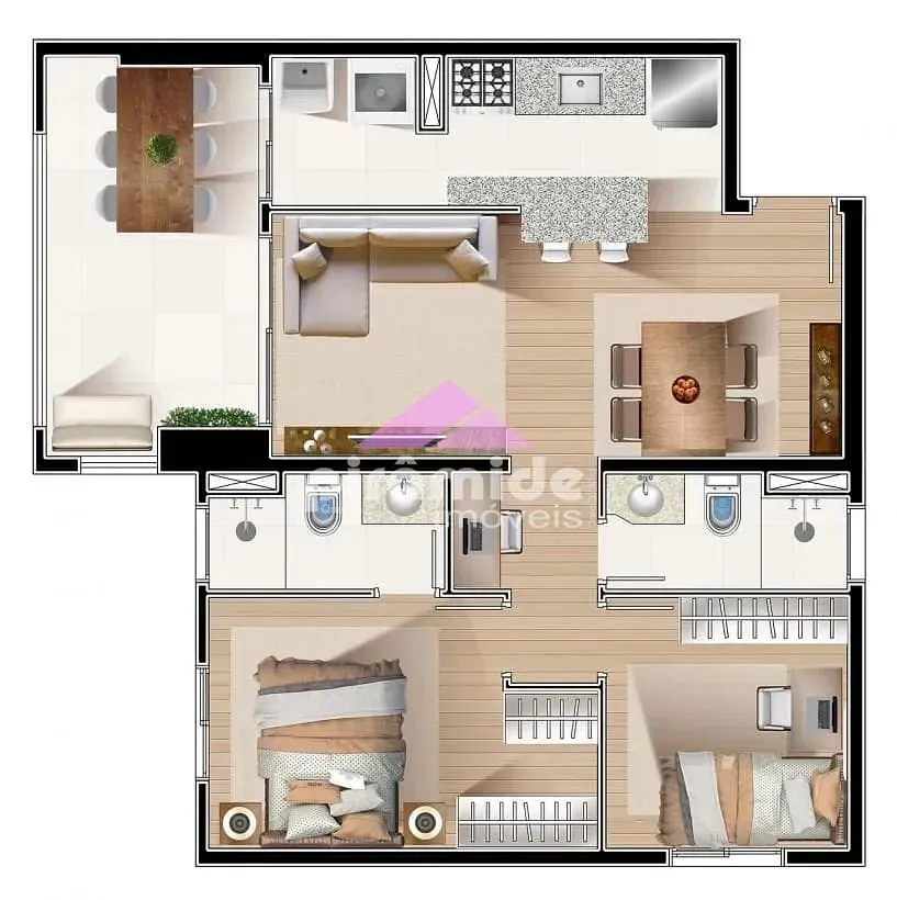 Apartamento, 2 quartos, 64 m² - Foto 3
