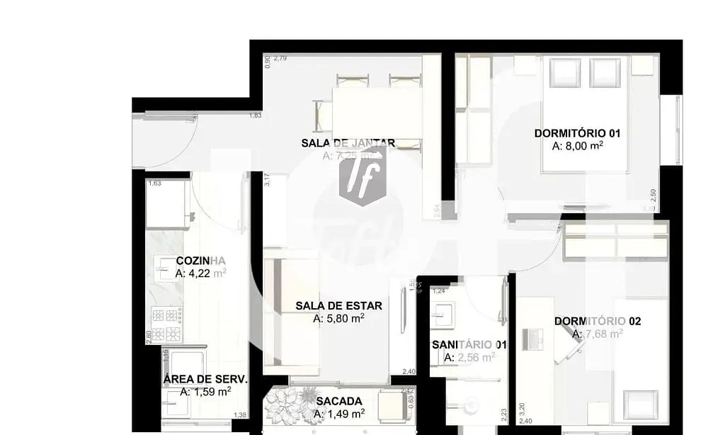 Apartamento, 2 quartos, 48 m² - Foto 33