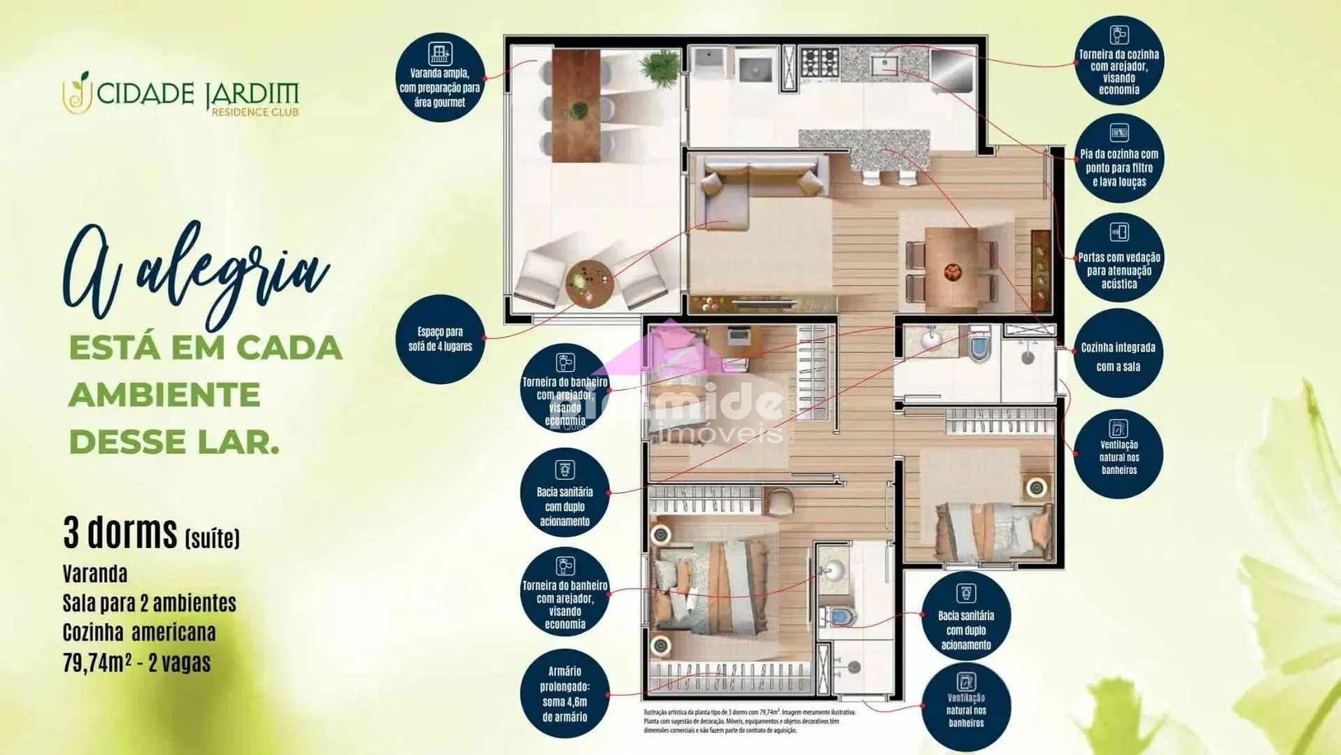 Apartamento, 3 quartos, 79 m² - Foto 3