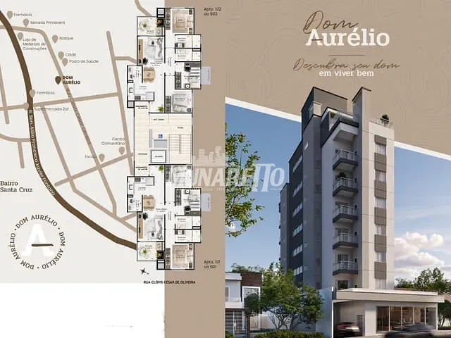 Apartamento com 78m² 3 quartos e 2 banheiros, à venda, no bairro Santa Cruz em Concórdia