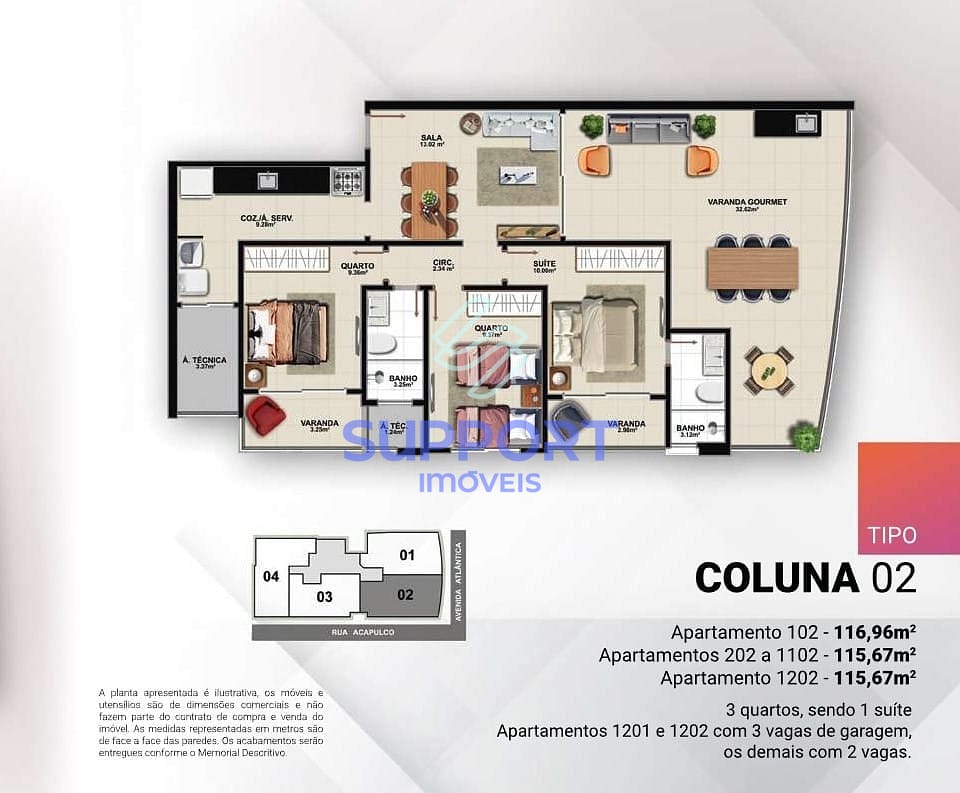 Apartamento, 3 quartos, 100 m² - Foto 12