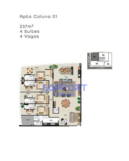 Apartamento, 1 quarto, 237 m² - Foto 12