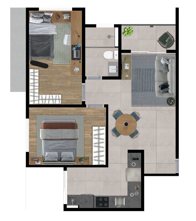 Apartamento, 2 quartos, 51 m² - Foto 39