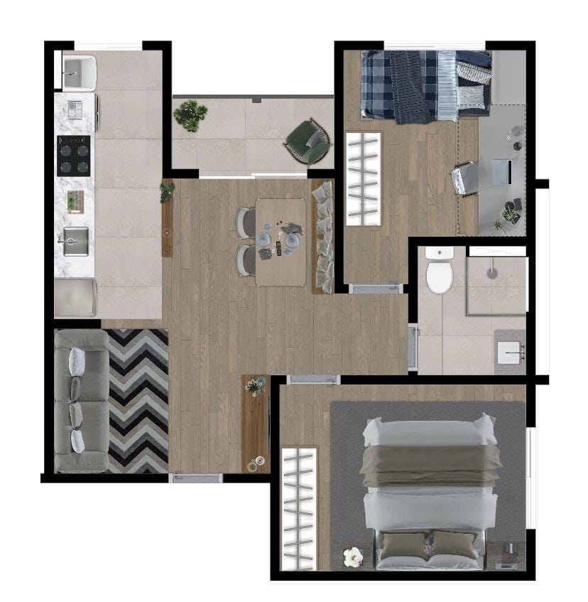 Apartamento, 2 quartos, 51 m² - Foto 42