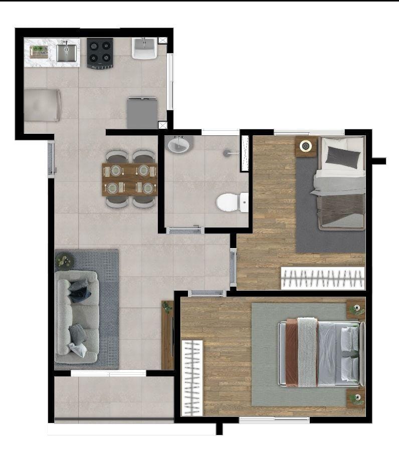 Apartamento, 2 quartos, 51 m² - Foto 43