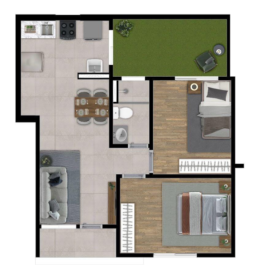 Apartamento, 2 quartos, 51 m² - Foto 46