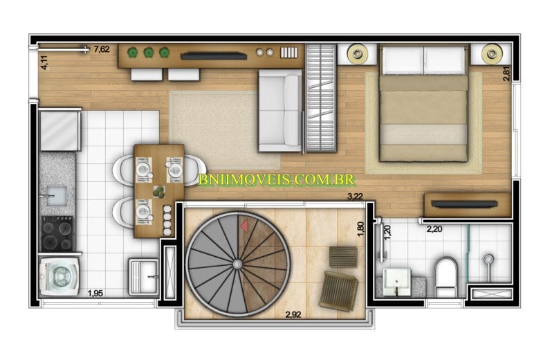 Apartamento, 1 quarto, 35 m² - Foto 12