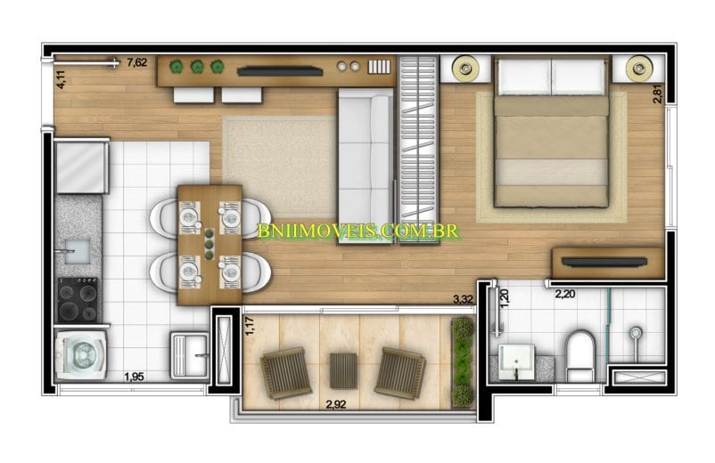 Apartamento, 1 quarto, 35 m² - Foto 10