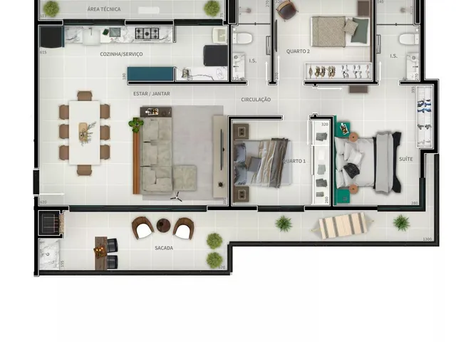 Apartamento 3 quartos e 2 banheiros, à venda, no bairro Centro em Guaratuba