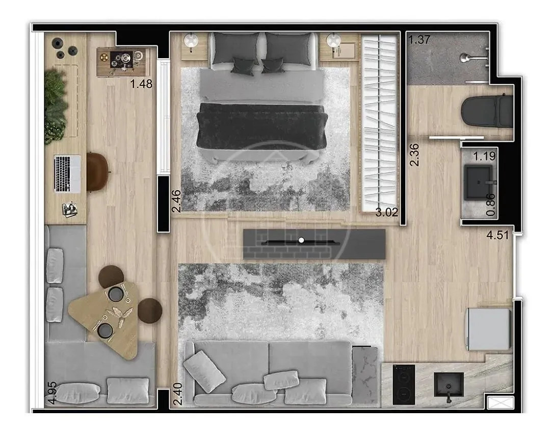 Apartamento, 1 quarto, 33 m² - Foto 16