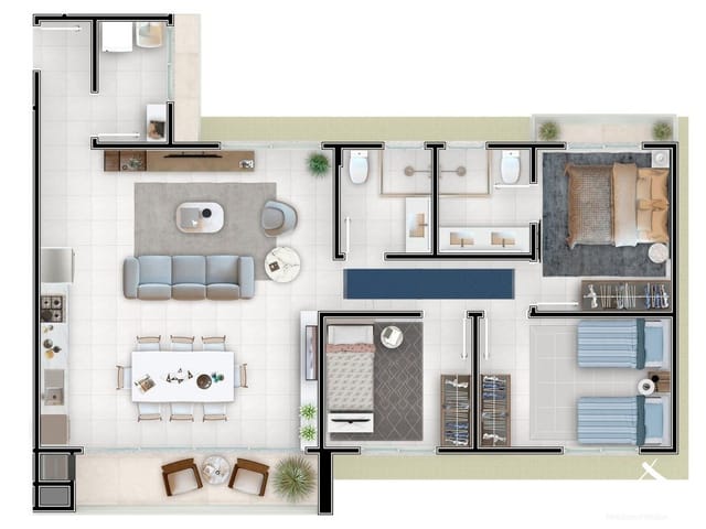 Apartamento 3 quartos e 3 banheiros, à venda, no bairro Praia Central em Guaratuba