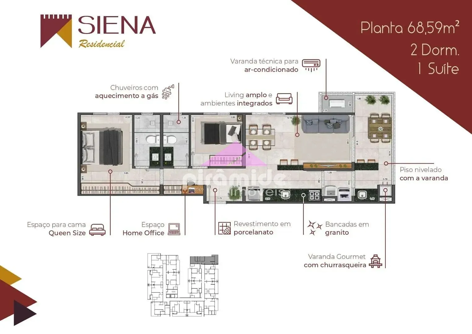 Apartamento, 2 quartos, 69 m² - Foto 4