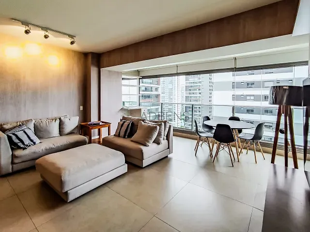 Apartamento 1 quarto e 2 banheiros, para alugar, no bairro Brooklin Paulista em São Paulo