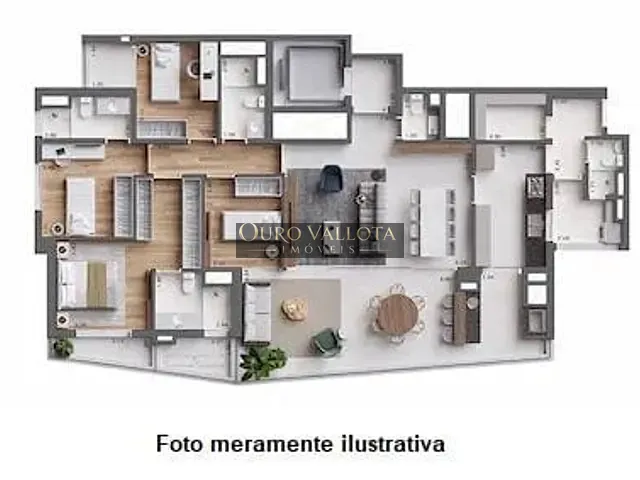Apartamento 4 quartos e 5 banheiros, à venda, no bairro Brooklin em São Paulo