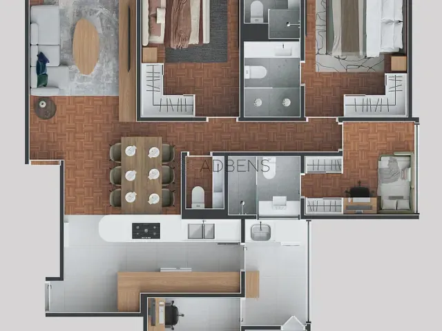 Apartamento 3 quartos e 4 banheiros, à venda, no bairro Itaim Bibi em São Paulo