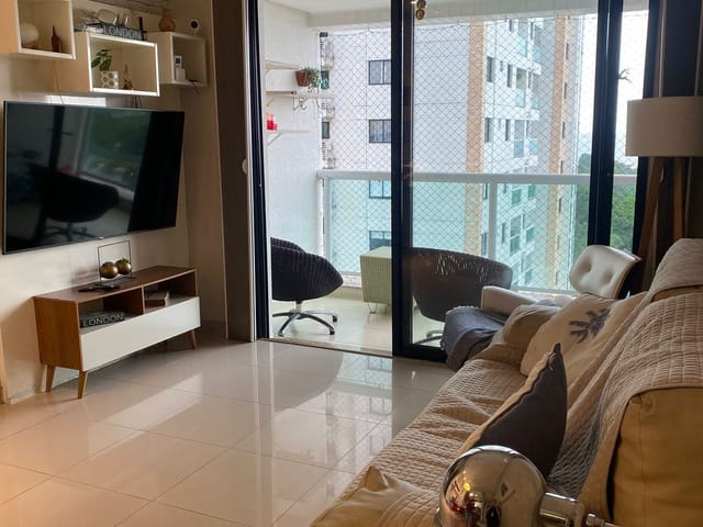 Foto do Apartamento - Apartamento à venda condomínio Acquarelle com 3 quartos, sendo 2 suítes - Ponta Negra, Mobiliado Manaus, AM | BBUSINESS