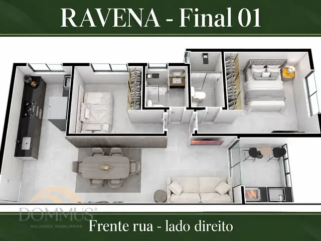 Apartamento com 70m² 2 quartos e 2 banheiros, à venda, no bairro Caravelas em Ipatinga