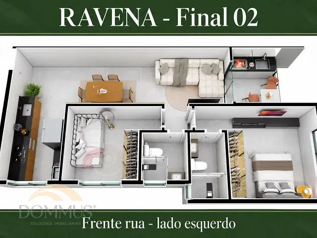 Apartamento com 70m² 2 quartos e 2 banheiros, à venda, no bairro Caravelas em Ipatinga
