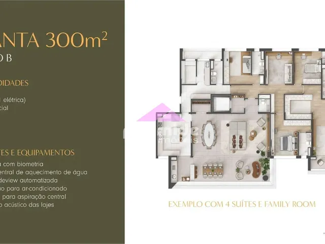 Apartamento com 300m² 5 quartos e 5 banheiros, à venda, no bairro Jardim das Colinas em São José Dos Campos