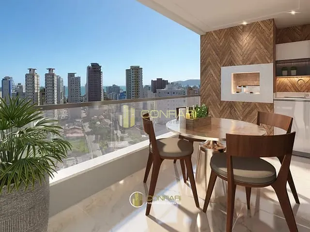 Apartamento com 160m² 3 quartos e 4 banheiros, à venda, no bairro Meia Praia em Itapema