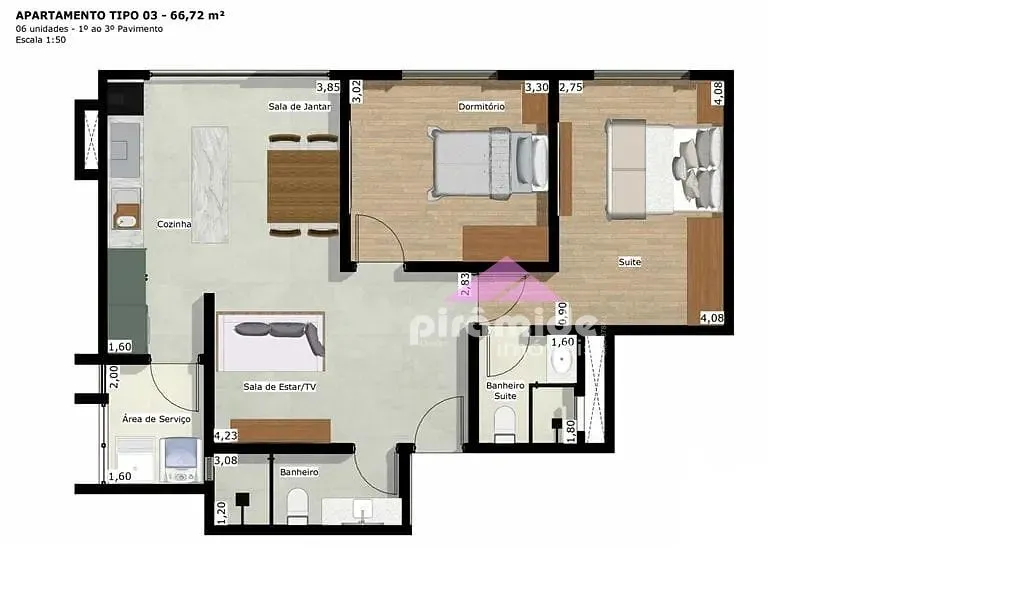 Apartamento, 1 quarto, 56 m² - Foto 9