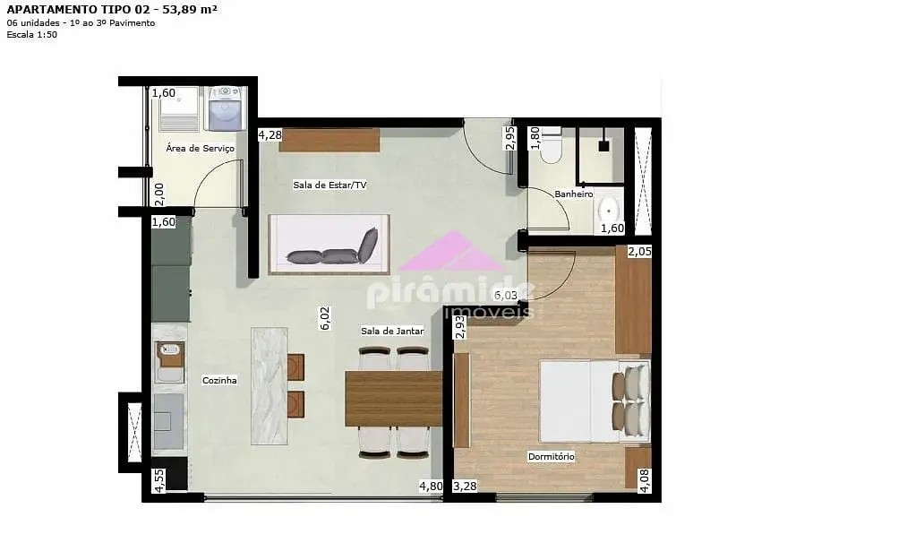Apartamento, 1 quarto, 56 m² - Foto 8