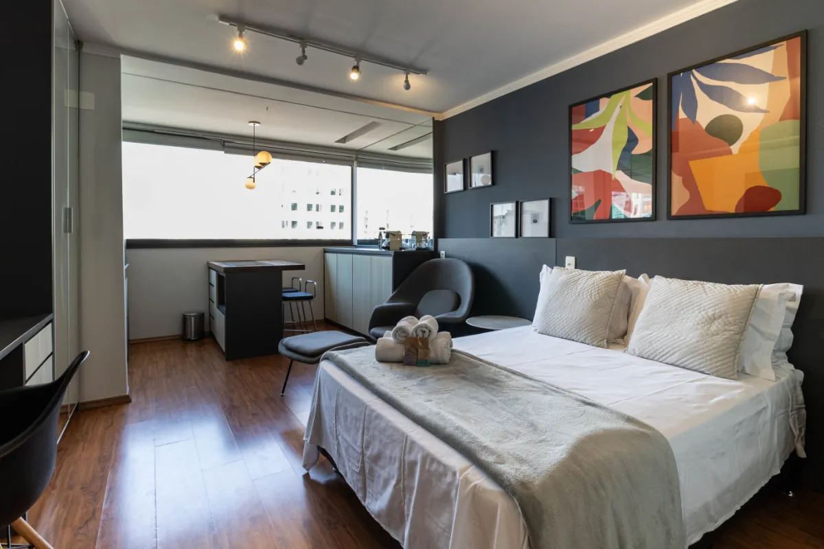 Apartamento para venda em Vila Olímpia com 1 quarto, sendo 1 suíte, 30m²