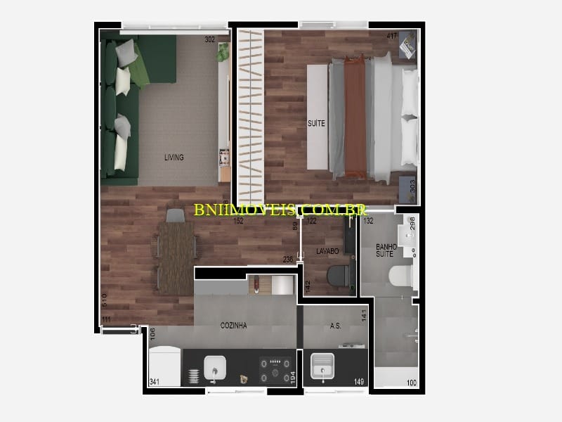 Apartamento, 1 quarto, 4757 m² - Foto 8