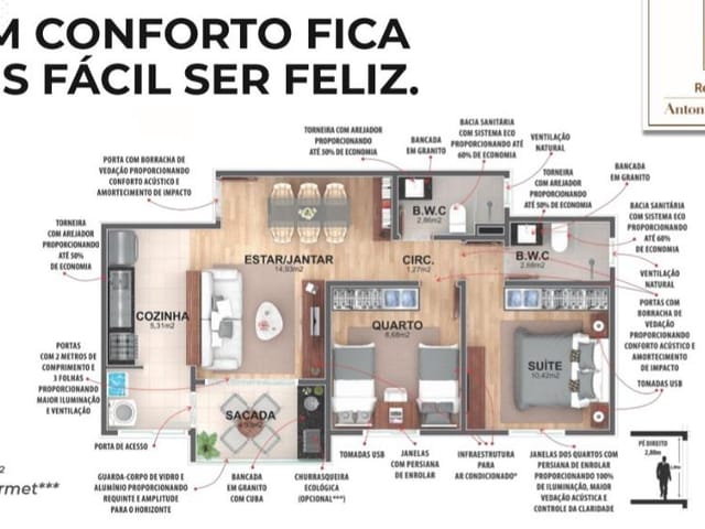 Foto do Apartamento - Apartamento com 2 dormitórios à venda, 61 m² por R$ 339.000,00 - Jardim América - São José dos Campos/SP | RUSSI IMÓVEIS