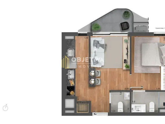 Apartamento com 153m² 2 quartos e 3 banheiros, à venda, no bairro Praia de Belas em Porto Alegre
