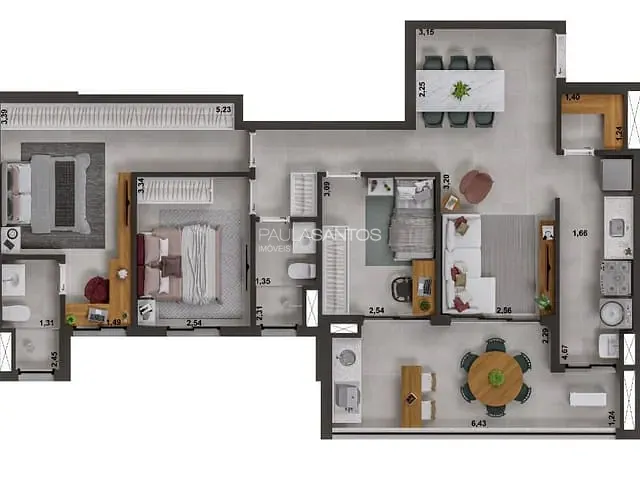 Apartamento 3 quartos e 1 banheiro, à venda, no bairro Parque Morumbi em Votorantim