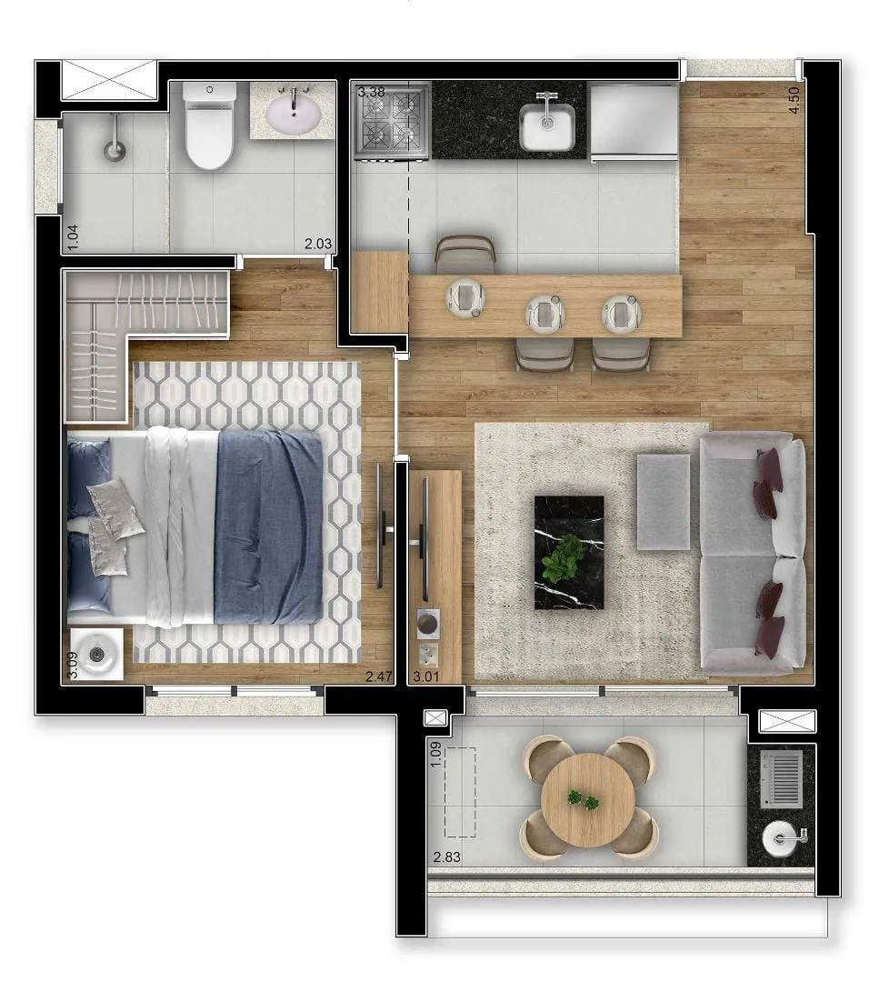 Apartamento, 1 quarto, 33 m² - Foto 17