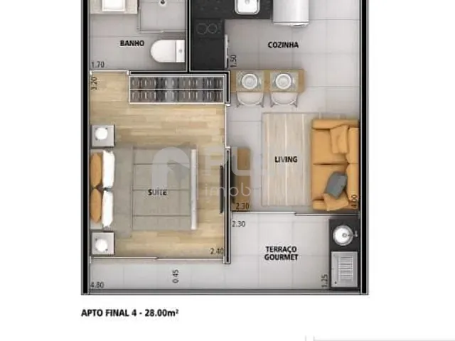 Apartamento 1 quarto e 1 banheiro, à venda, no bairro Vila Guilherme em São Paulo