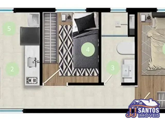 Apartamento 2 quartos e 1 banheiro, à venda, no bairro Vila Bela em São Paulo