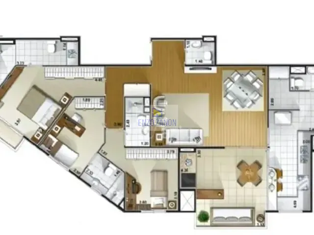 Apartamento com 223m² 3 quartos e 4 banheiros, à venda, no bairro Jardim do Mar em São Bernardo do Campo