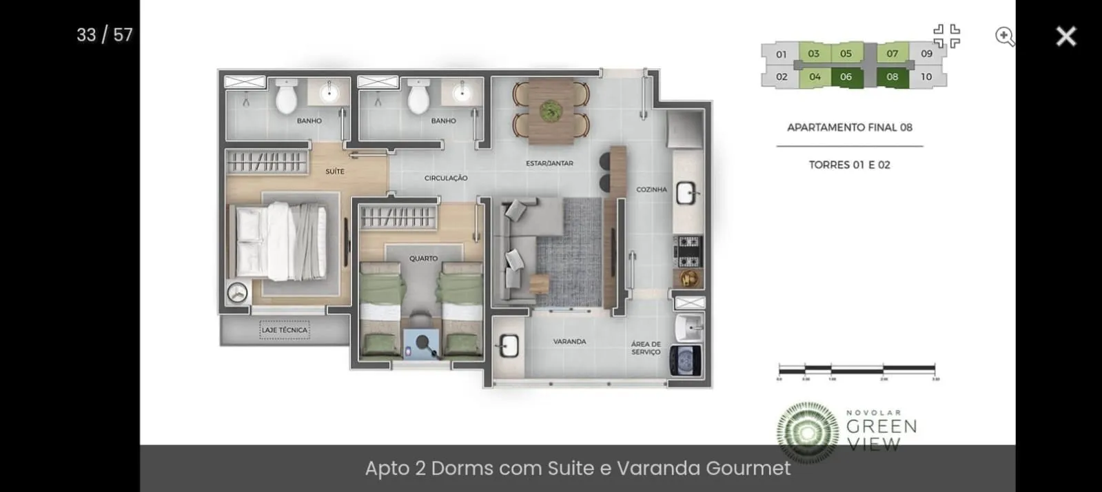 Apartamento, 2 quartos, 52 m² - Foto 4