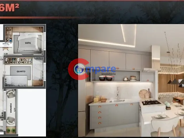 Apartamento 2 quartos e 1 banheiro, à venda, no bairro Vila Rosália em Guarulhos