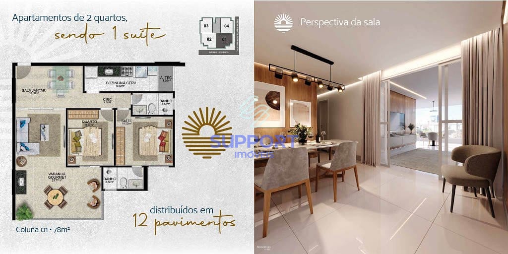 Apartamento, 2 quartos, 78 m² - Foto 6