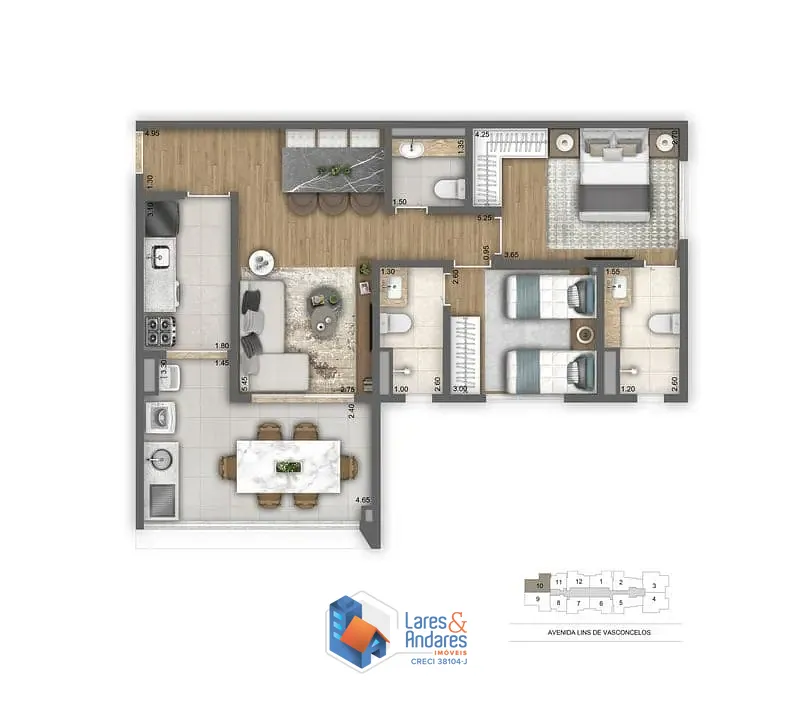 Apartamento, 2 quartos, 76 m² - Foto 11