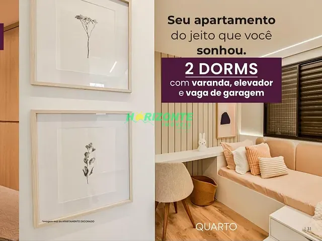 Apartamento com 42m² 2 quartos e 1 banheiro, à venda, no bairro Vila Iracema em São José dos Campos